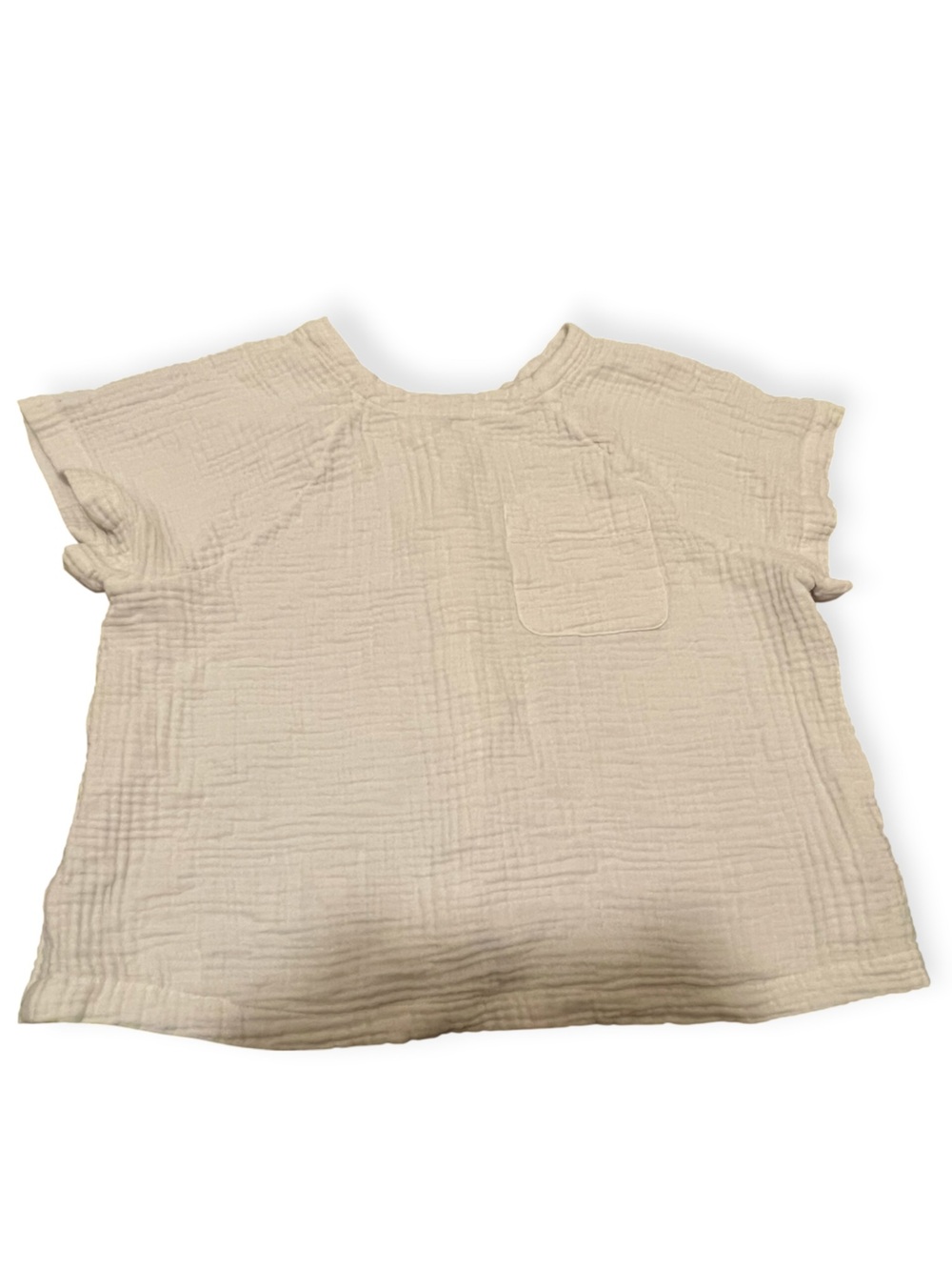 Madewell Gauze Button-Back Top Cream M